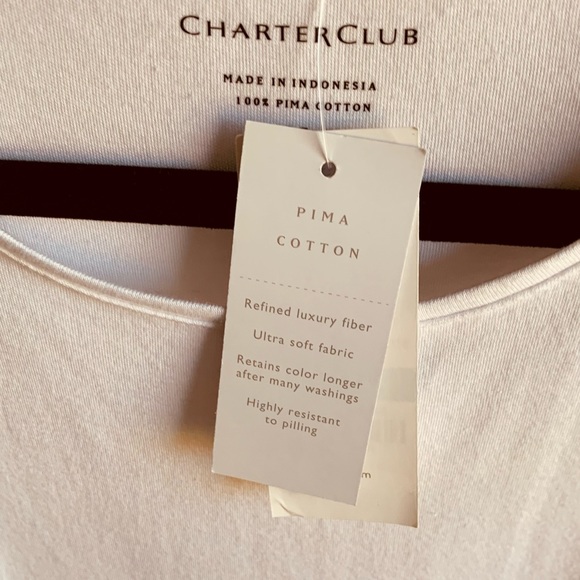 Charter Club XL White Tee - Picture 3 of 5